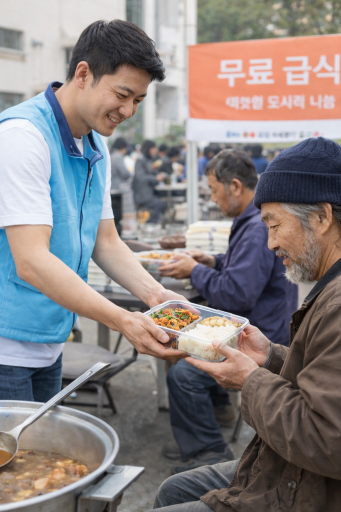 무료 급식 및 도시락 나눔
